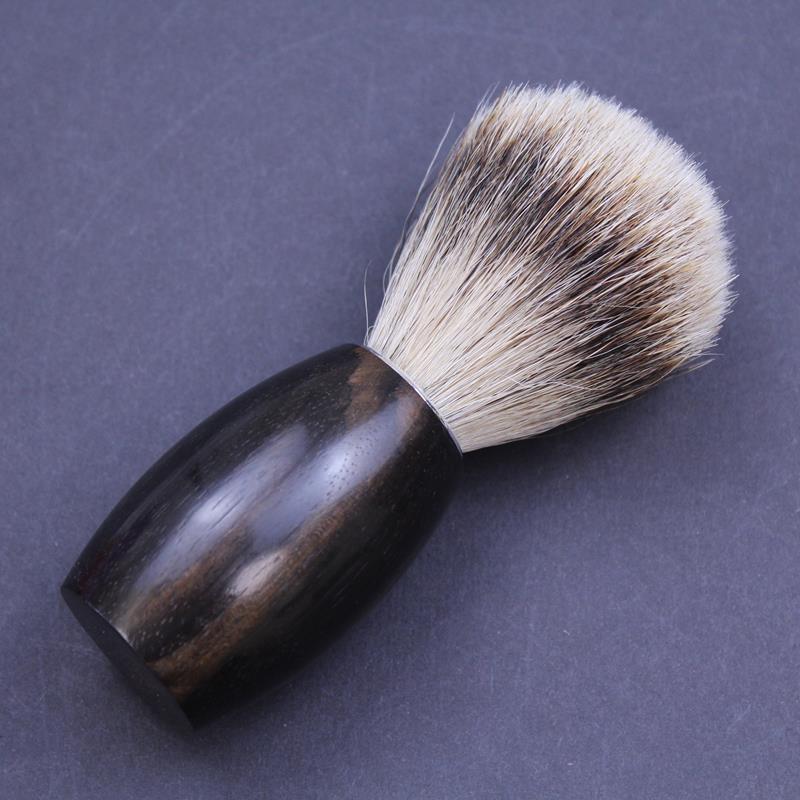Haryali London Luxury Shaving Set - Silver Tip Badger Brush, Metal Bowl, Stand & Soap - Ivory Resin Handle, Men's Gift Kit