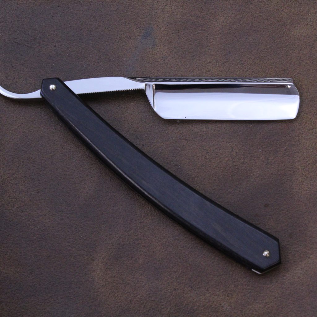 Rugged Razor Ti TI 6/8 Leaf Spine Straight Razor | The Invisible Edge