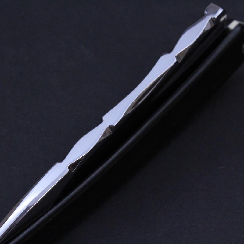 TI Ebony 6/8 Razor With Historic Festonne Design - Image 6