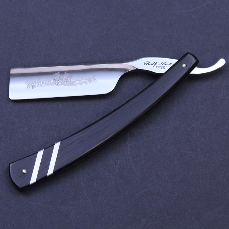 Ralf Aust 6/8 Inlaid Ebony French Point Razor - Image 2