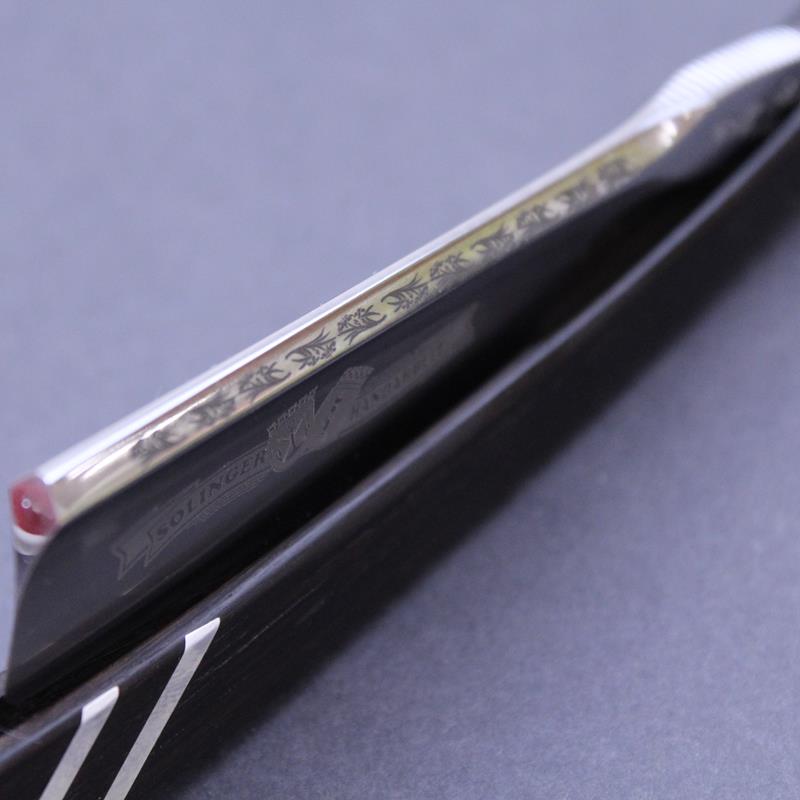 Ralf Aust 6/8 Inlaid Ebony French Point Razor - Image 7