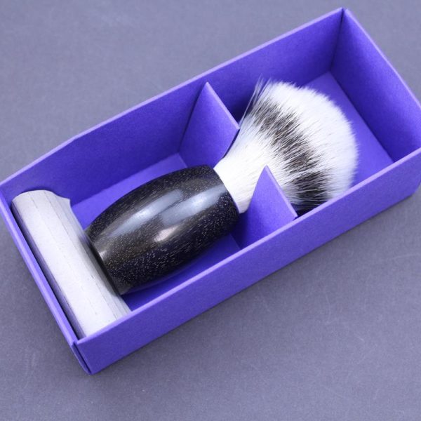 Dovo Ebony Shave Brush with Synthetic Hair - Image 4
