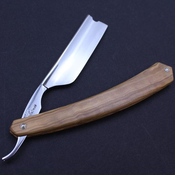 TI 7/8 Fox and Rooster Razor with Olivewood Scales - Image 6