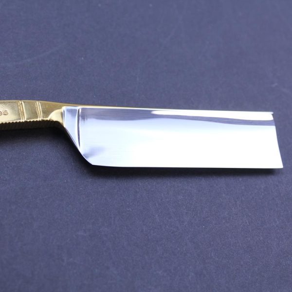 TI 6/8 Square Nose Gilded Razor with Bone Scales - Image 6