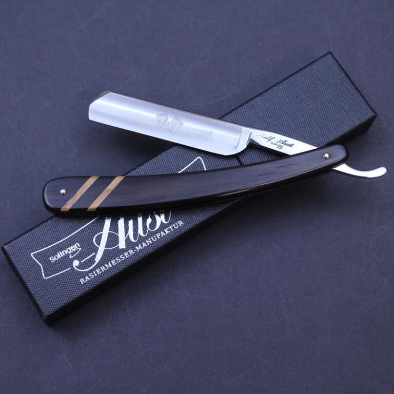 African Razorblade Ralf Aust 5/8 Razor Inlaid African Blackwood | The Invisible Edge