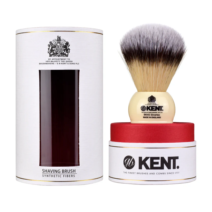 Kent Medium Synthetic Shave Brush Ivory - Image 2