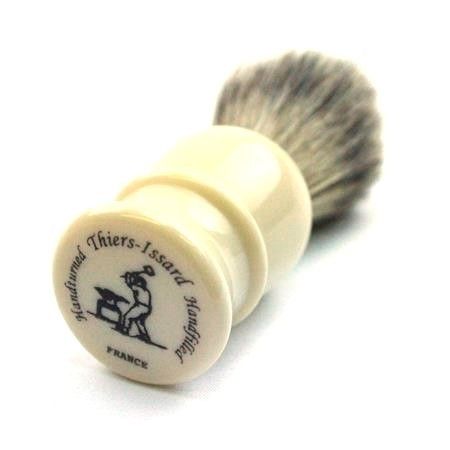 TI Pure Badger White Plastic Shave Brush Thiers-Issard - 2