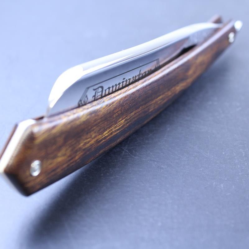 TI 7/8 Desert Ironwood Razor with a French Nose and Dominator Mark
