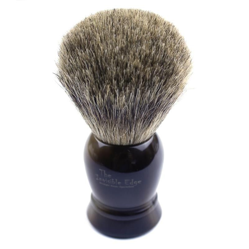 Invisible Edge Faux Horn Pure Badger Brush
