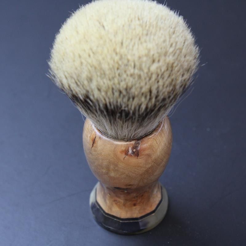 Custom Shaving Brush In Burr Elm