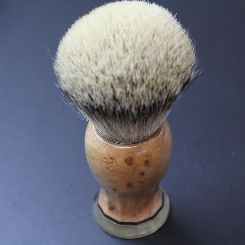 Custom Shaving Brush In Burr Elm