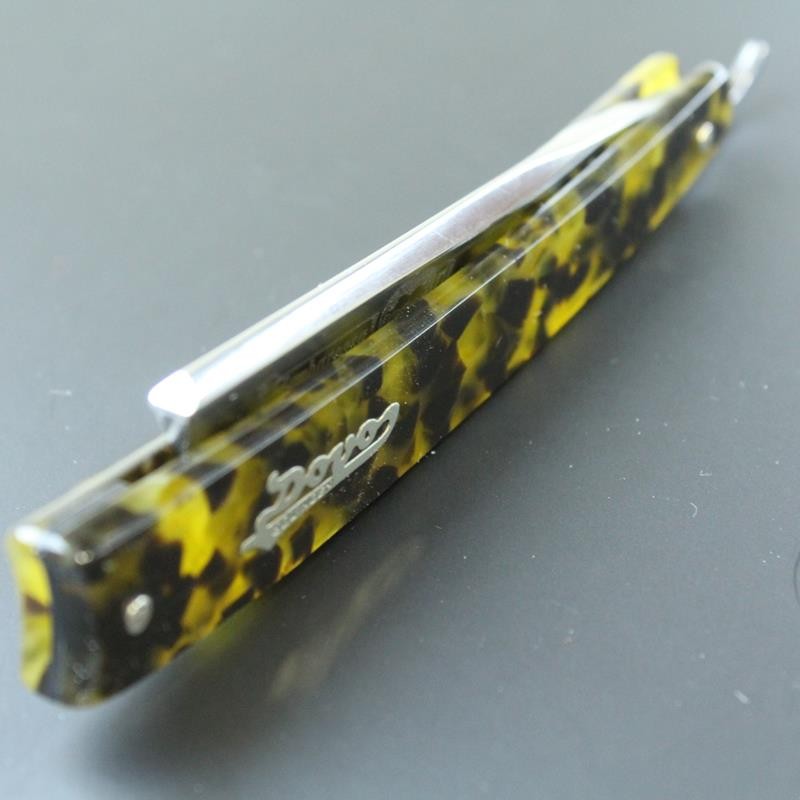 Dovo 5/8 Barbarossa Faux Tortoiseshell Carbon Steel Shavette Razor